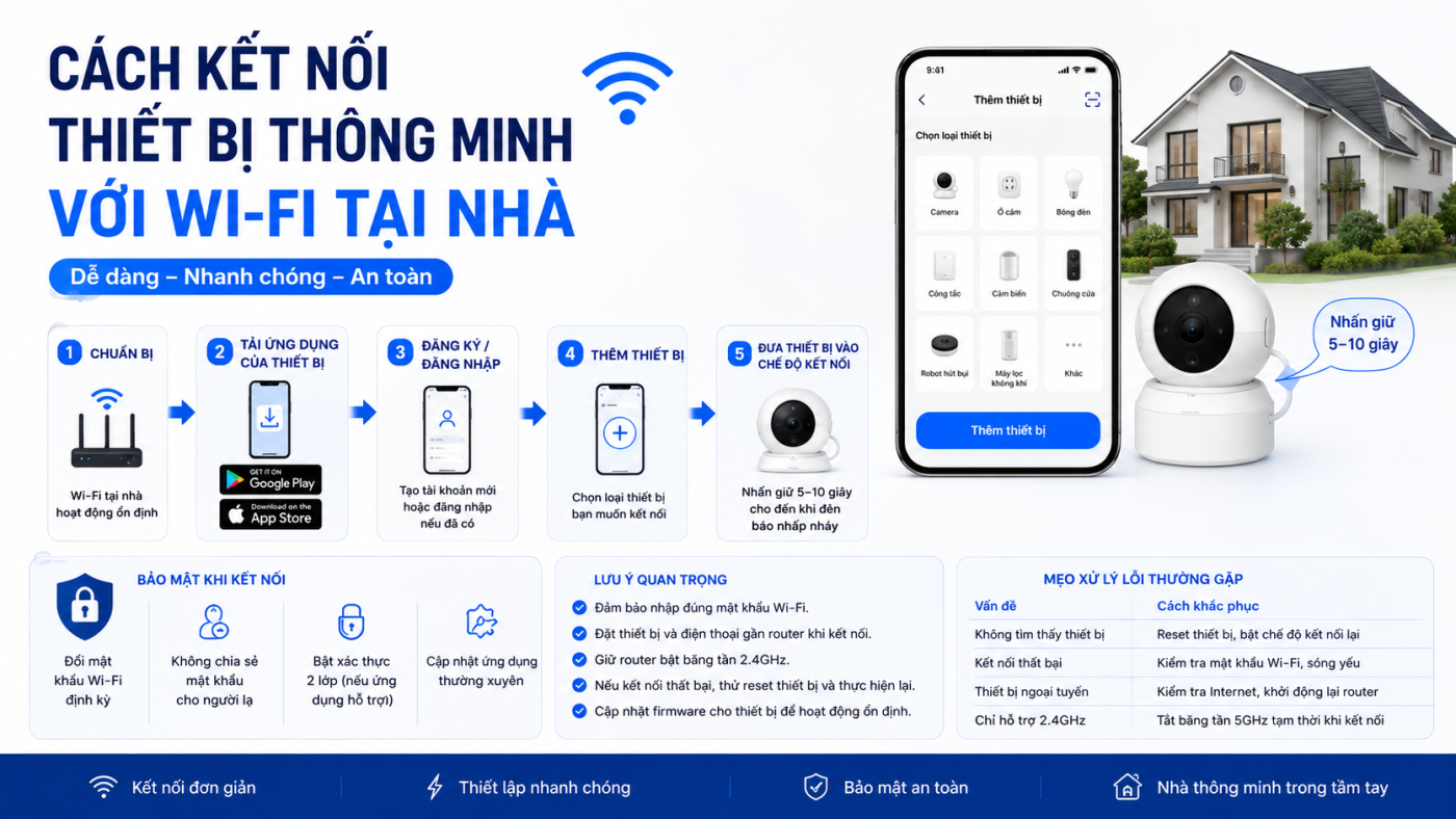 Cách Kết Nối Thiết Bị Thông Minh Với Wi-Fi Tại Nhà