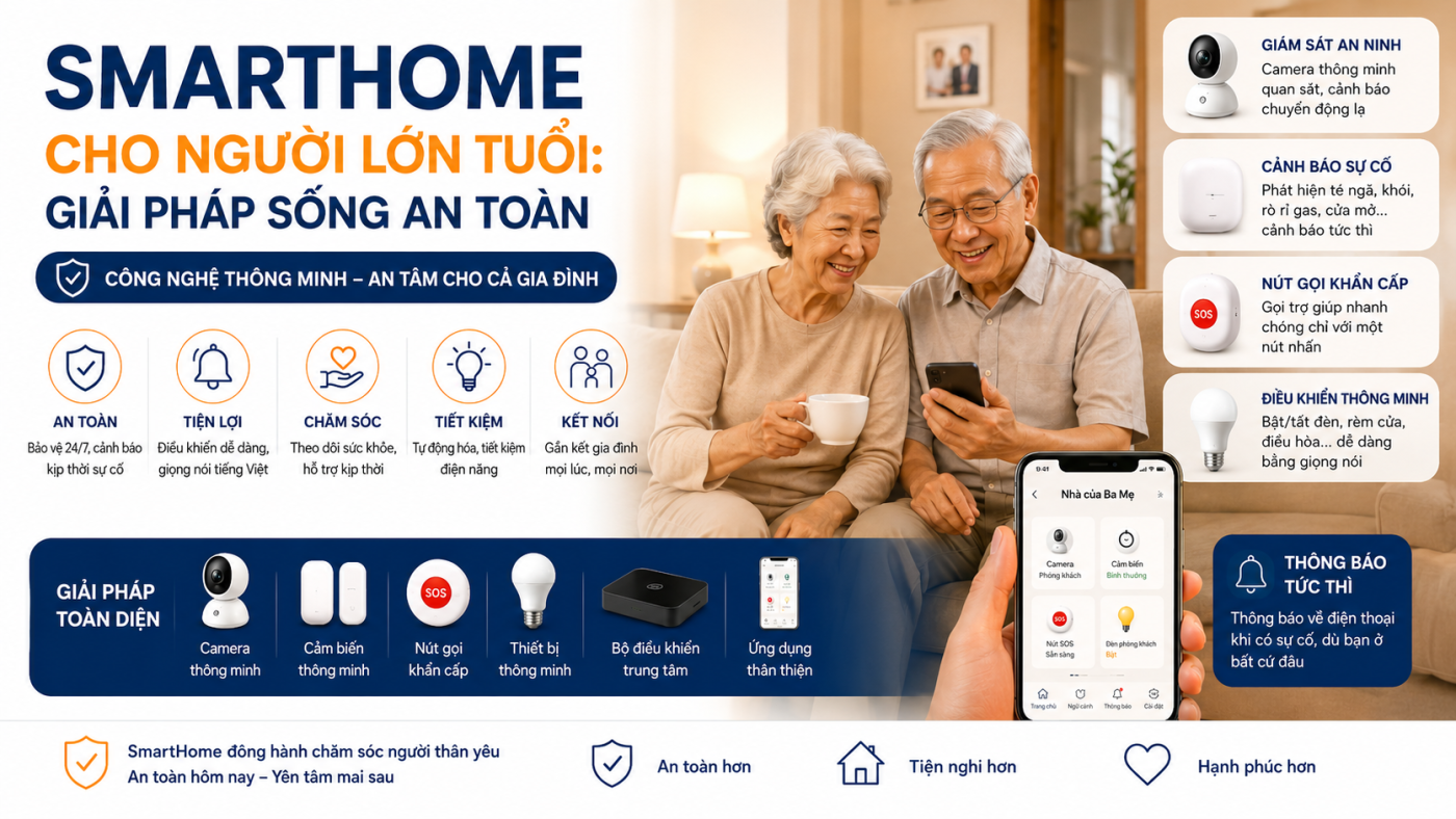 Smarthome Cho Người Lớn Tuổi: Giải Pháp Sống An Toàn
