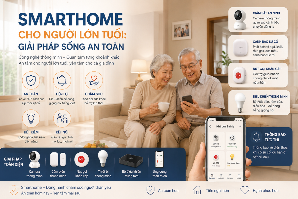 Smarthome Cho Người Lớn Tuổi: Giải Pháp Sống An Toàn