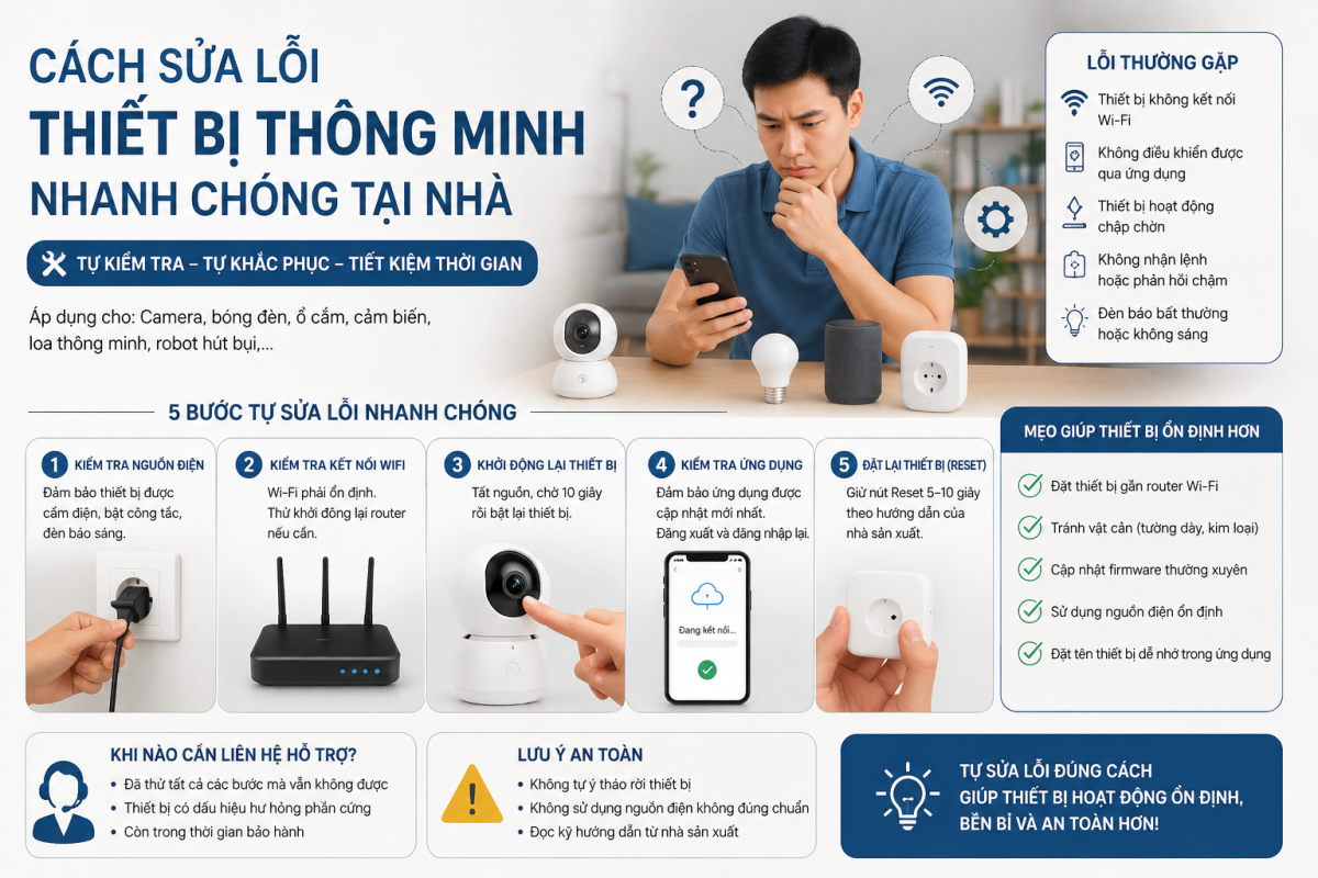 Cách Sửa Lỗi Thiết Bị Thông Minh Nhanh Chóng Tại Nhà